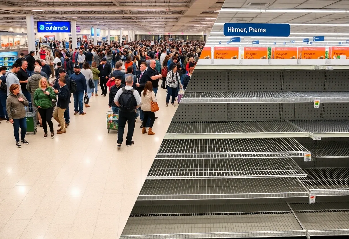 Airport delays and empty grocery store shelves due to federal government shutdown