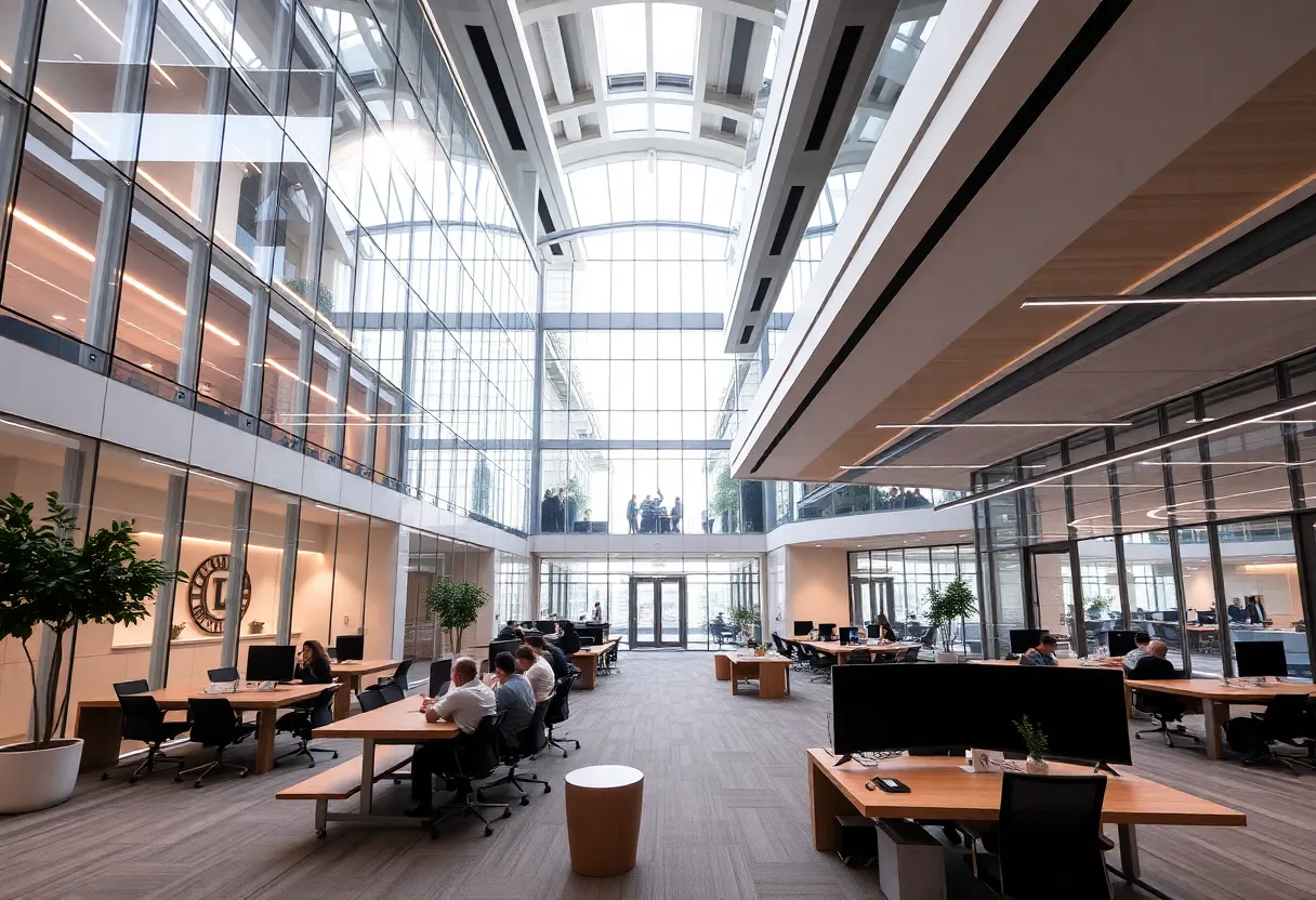 Modern office building for GEICO's technology hub in Palo Alto