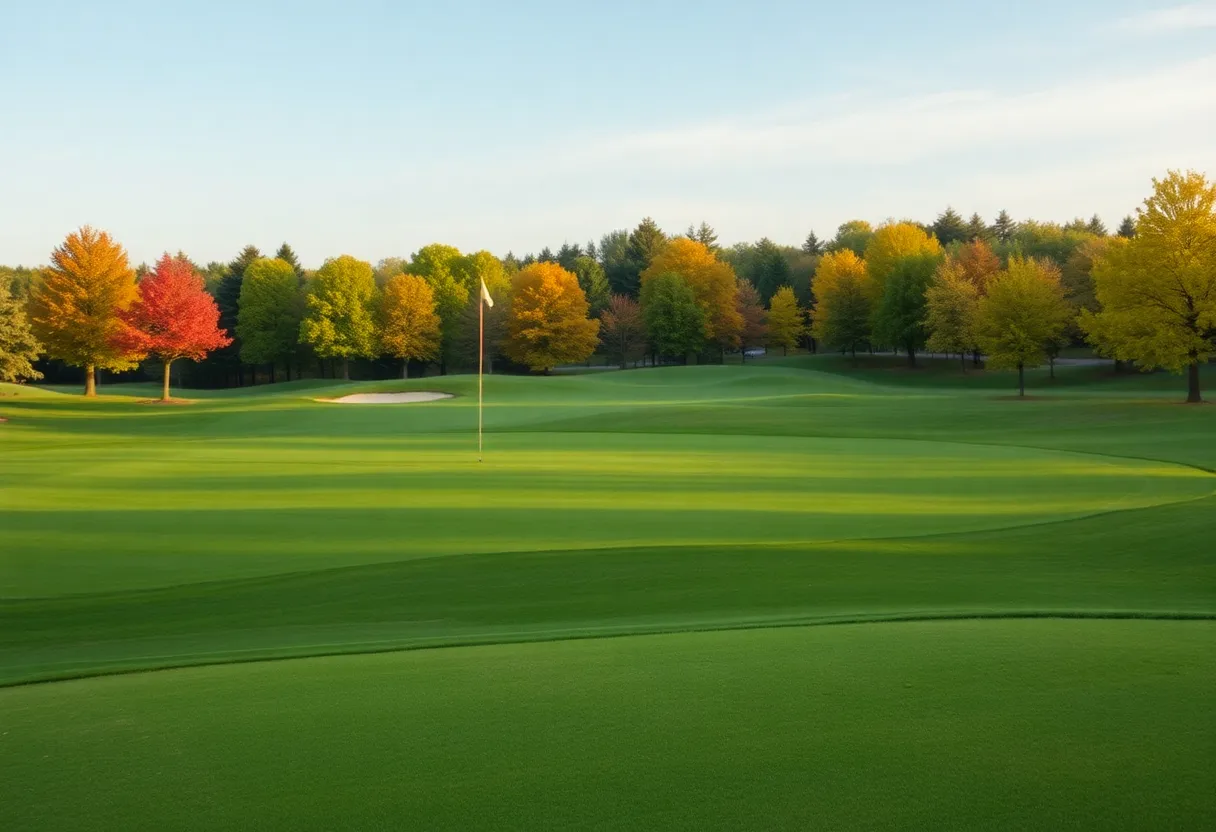 A picturesque golf course in Los Angeles