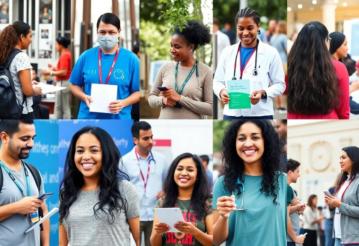 Collage of health events and activities in Los Angeles