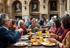 Gathering at the Los Angeles Breakfast Club's centennial celebration.