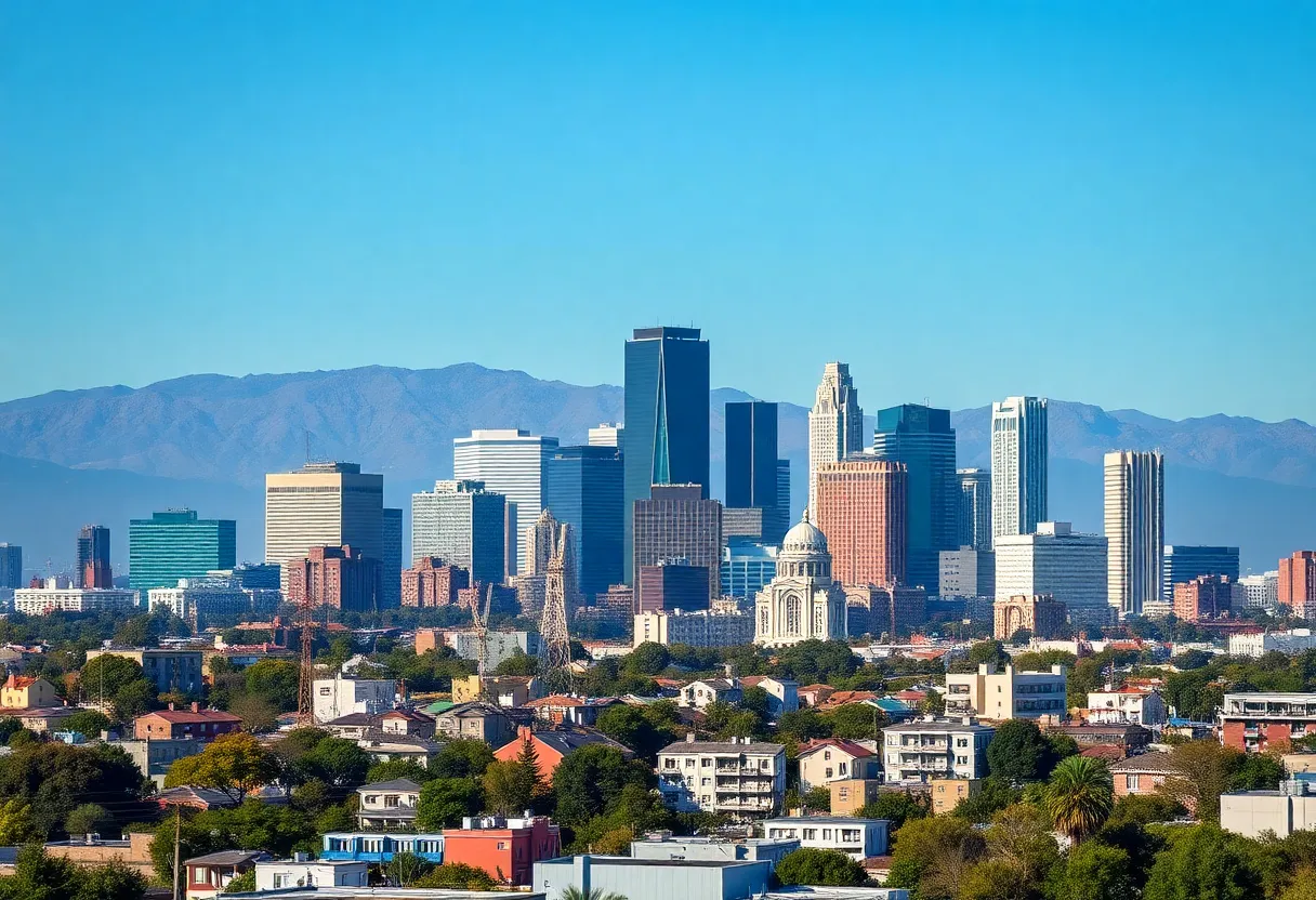 A visual representation of support for tenants in Los Angeles during immigration raids.