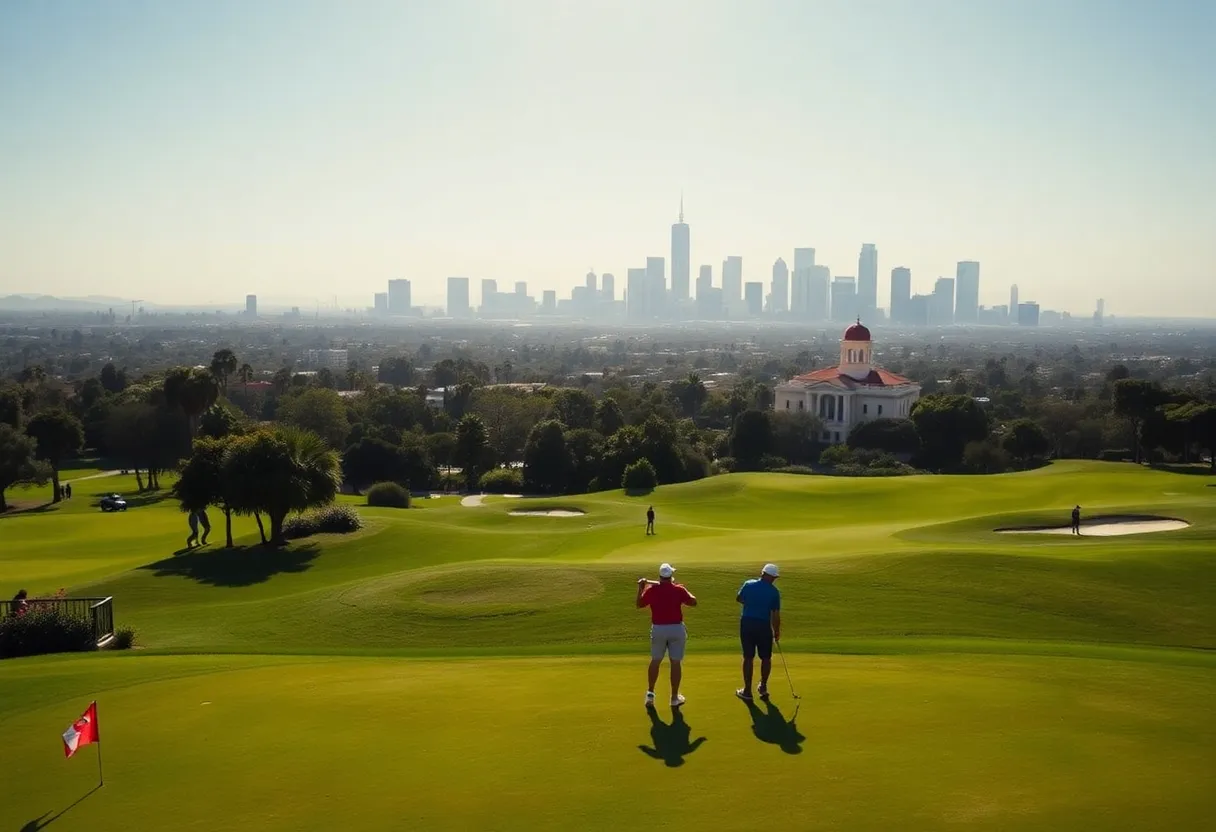 Prestigious golf event at Los Angeles Country Club