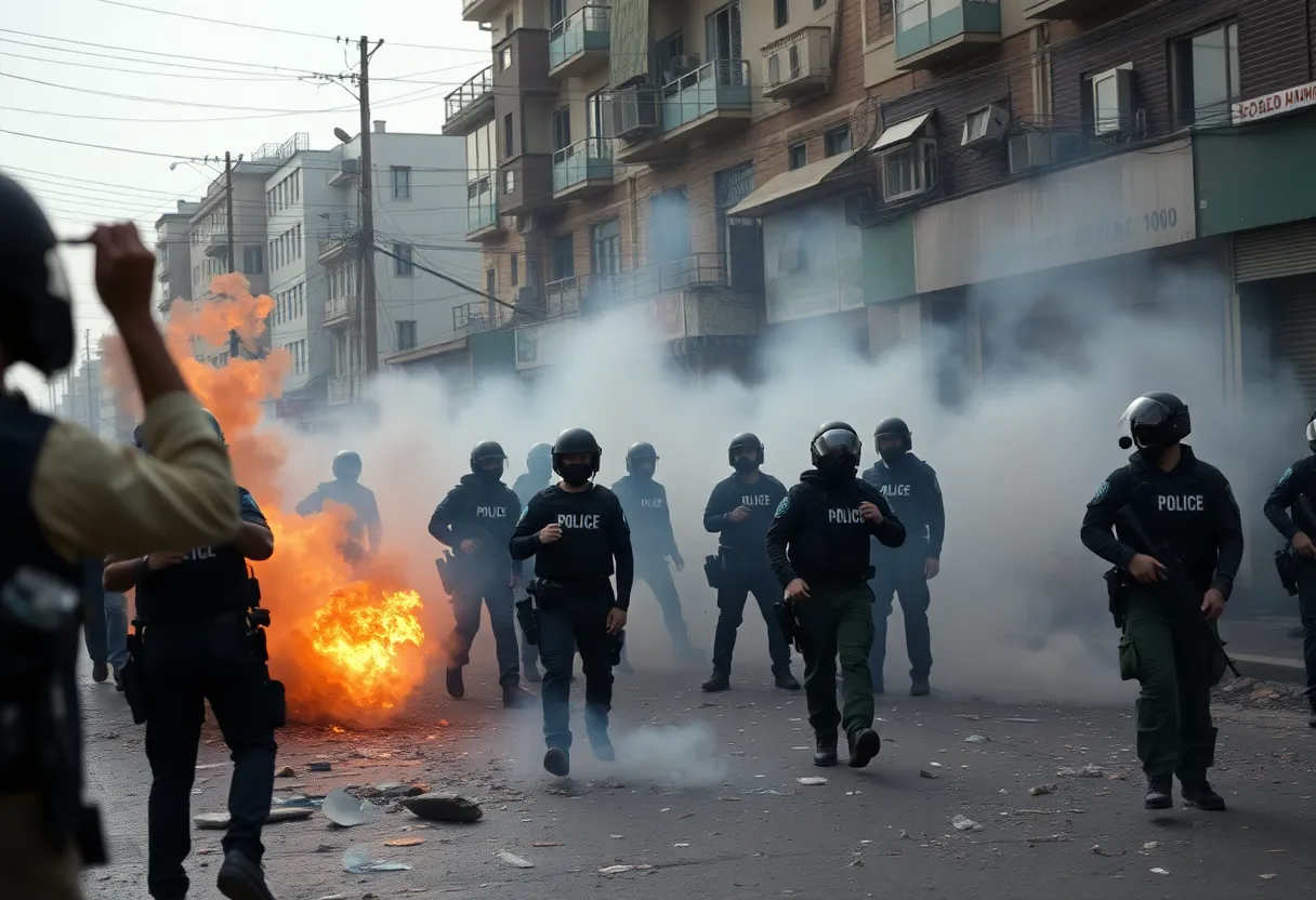 Law enforcement responding to an incident in Los Angeles