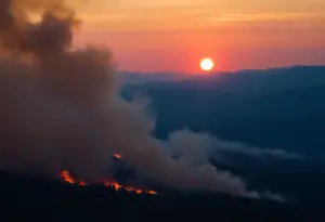 Wildfires burning in Los Angeles County