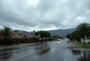 Malibu street flooded due to severe storm rainfall