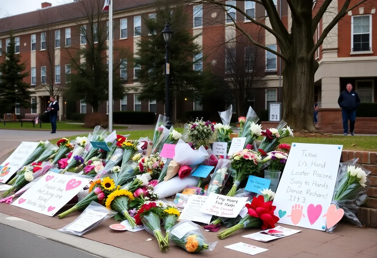 Community memorial honoring Charlie Kirk at Utah Valley University