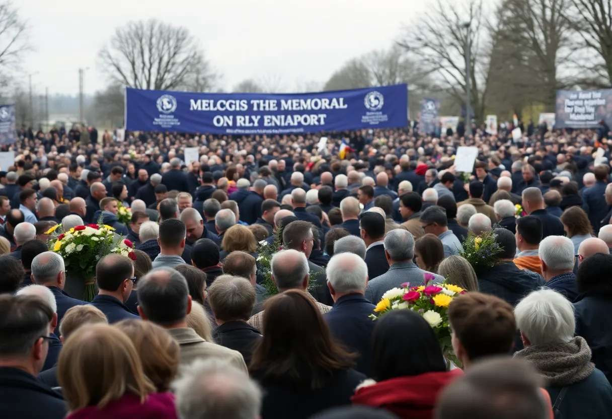 Memorial service gathering in remembrance of Charlie Kirk