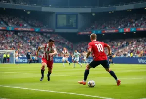 Soccer game between Penn State and UCLA