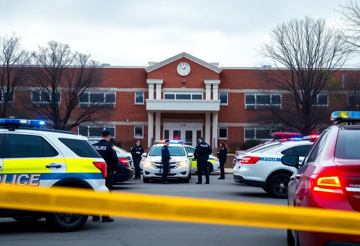 Emergency response at LA Academy Middle School