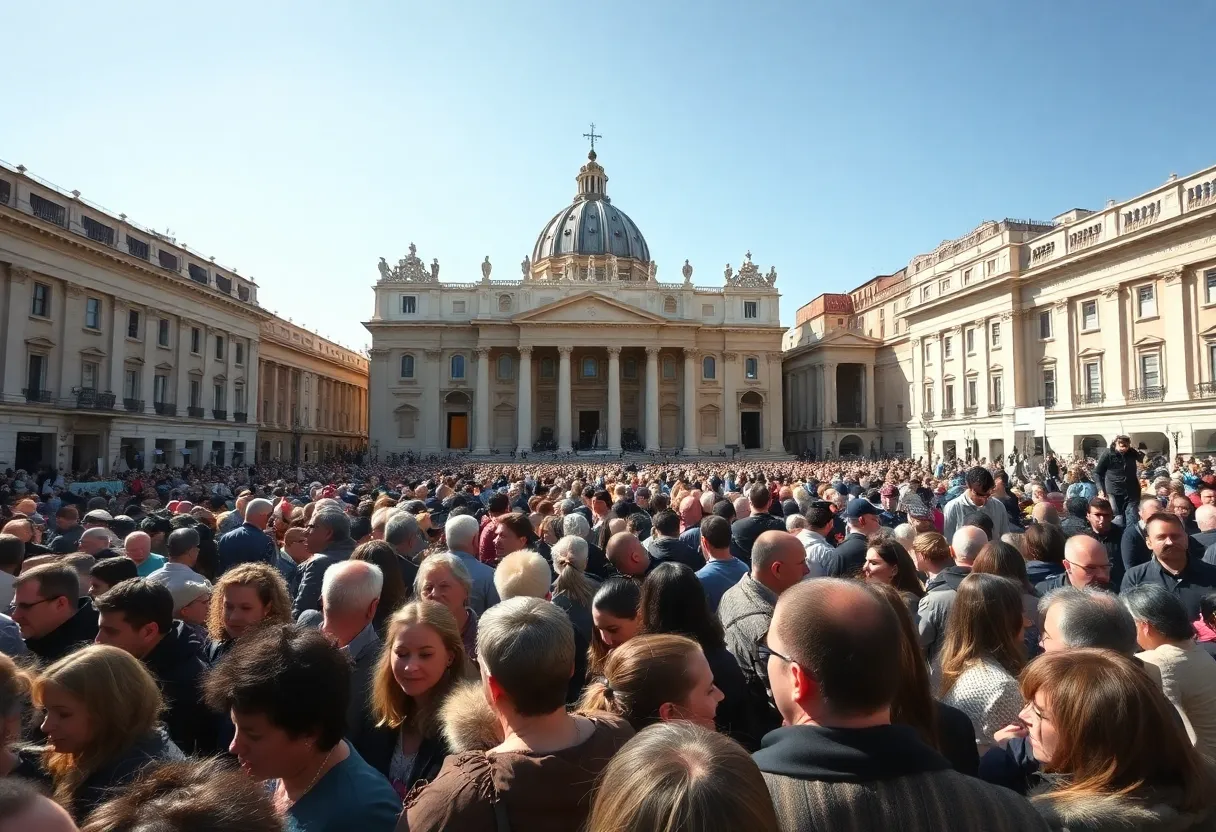 Crowd in St. Peter's Square during General Audience