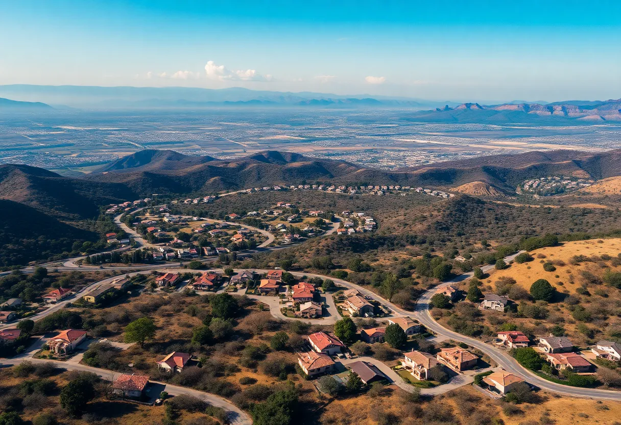 Landscape of Los Angeles post-firestorm