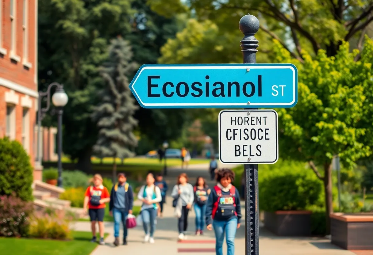 Street sign at Florida A&M University