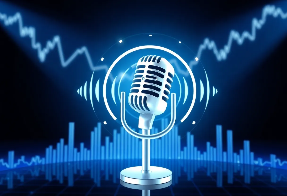 Graphic representation of a spike in podcast audience engagement