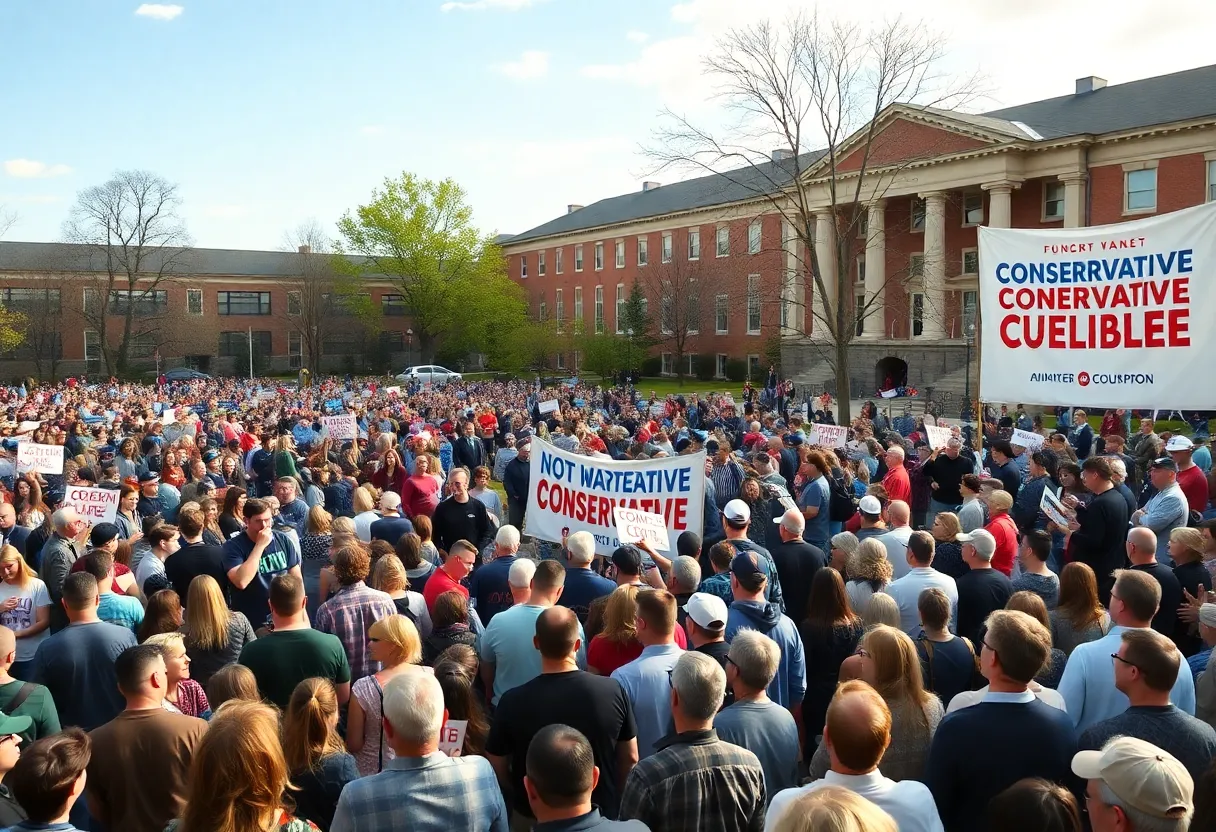 Crowd at the Turning Point USA event at University of Oklahoma