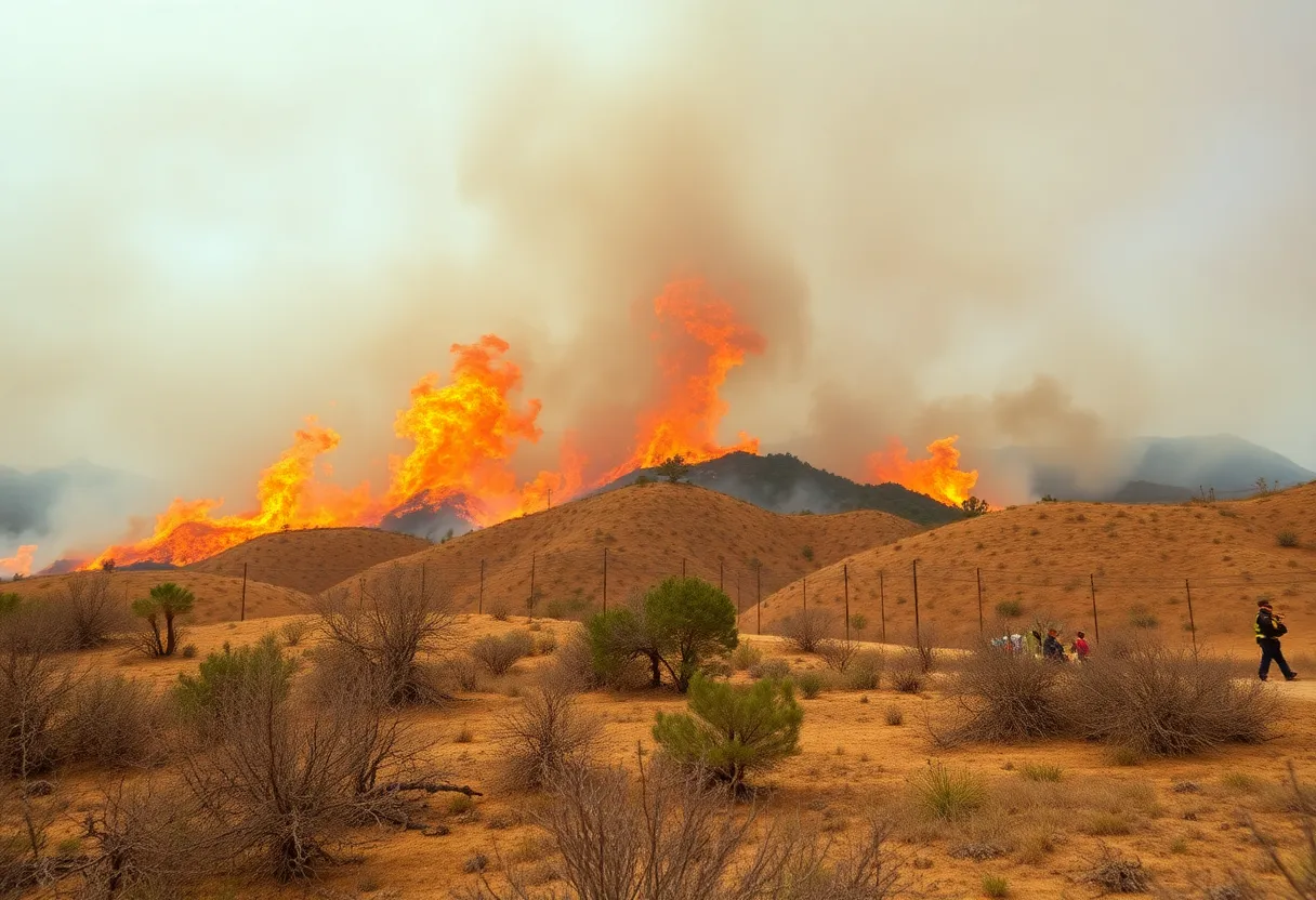 Raging Bear Fire in Santa Monica Mountains