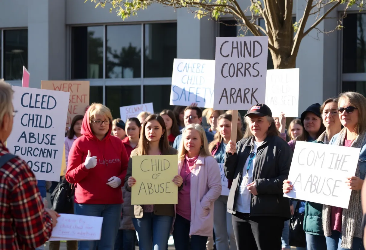 Community members advocating for child safety