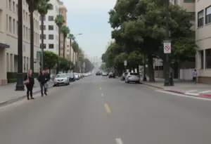 Empty Los Angeles street highlighting community concern for missing persons