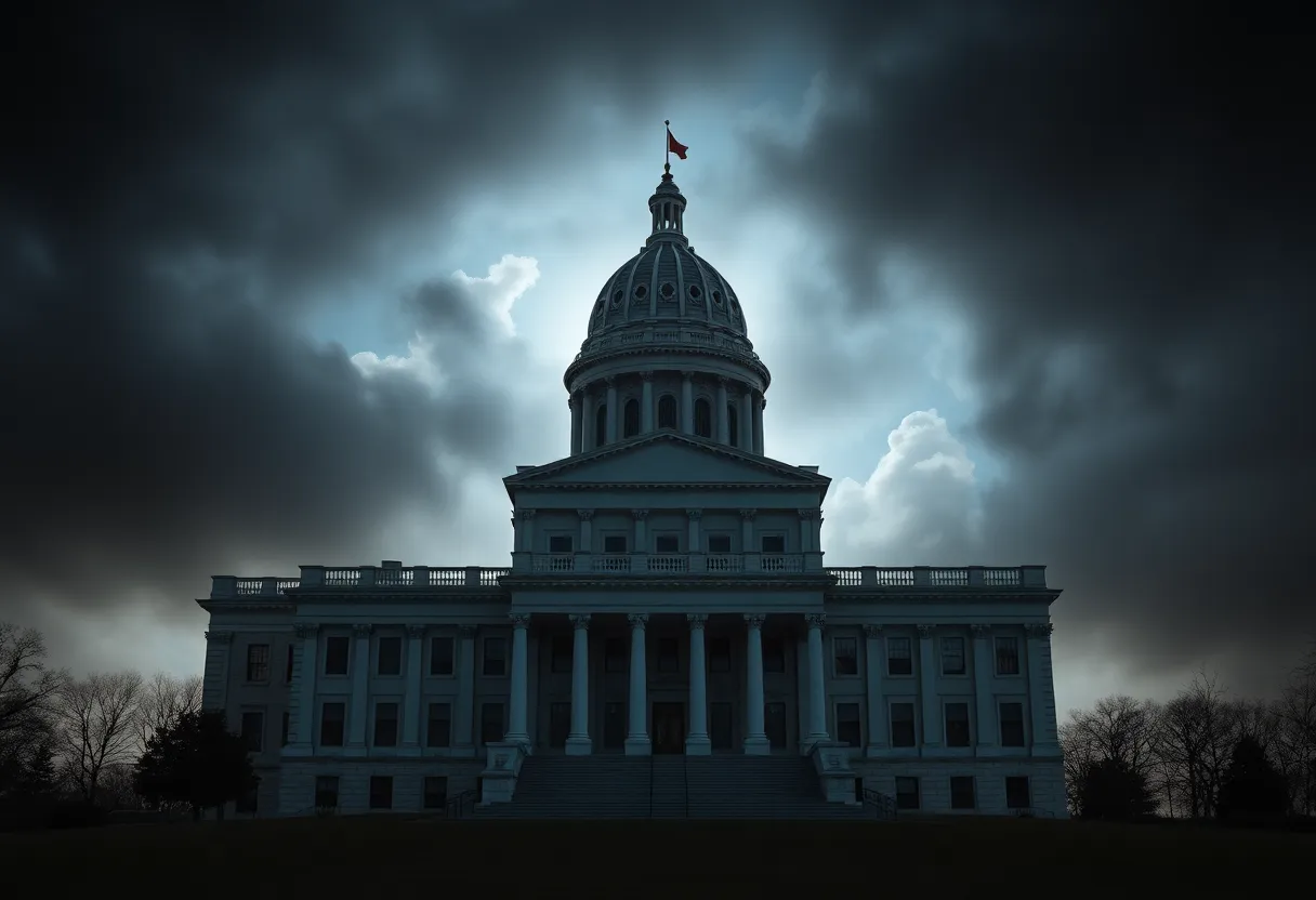 A symbolic image representing political corruption in California.