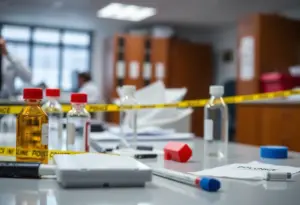 Forensic laboratory with evidence collection tools