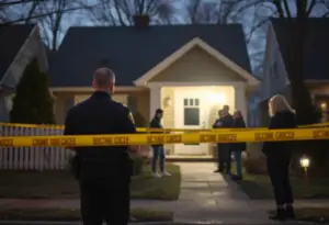 Police responding to a domestic violence incident in South Gate, California.