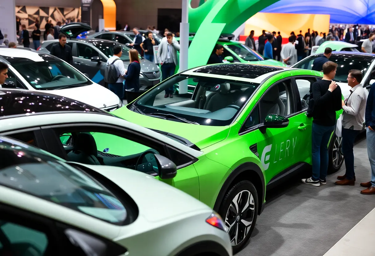 New electric vehicles showcased at the Los Angeles Auto Show.