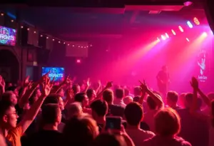 Crowd enjoying a live concert at Saint Rocke