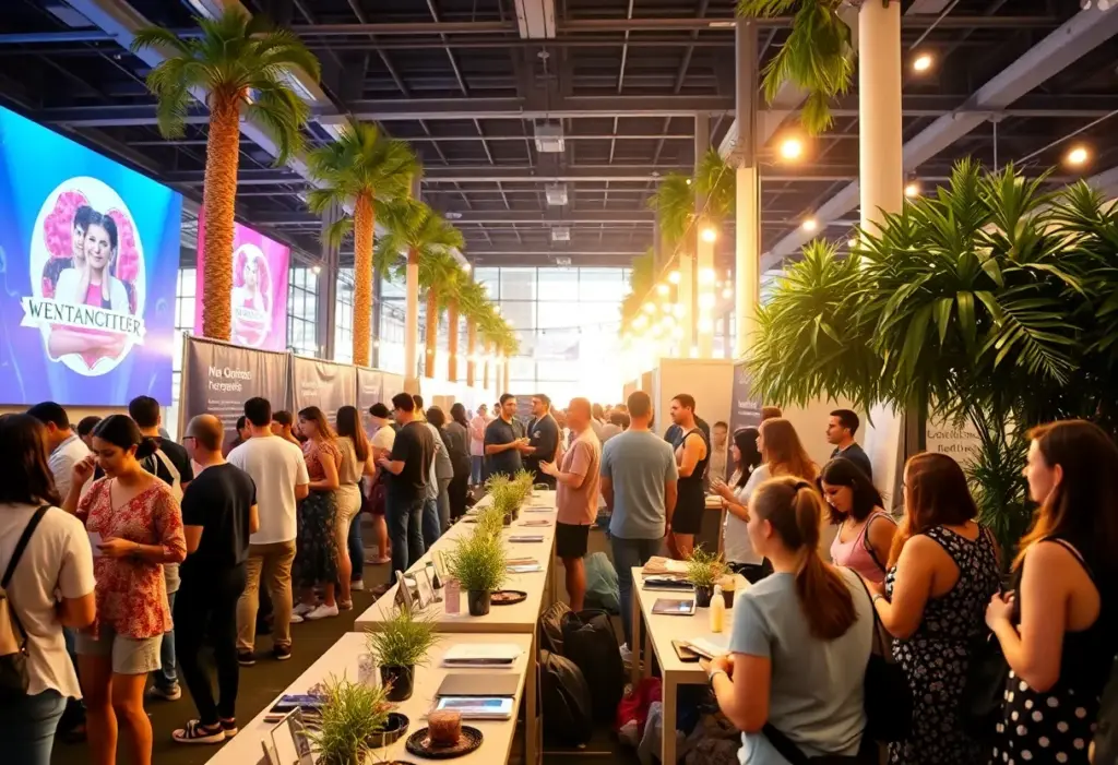 Diverse health events in Los Angeles with attendees participating in workshops and activities.