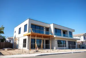 Modern home construction site in Los Angeles