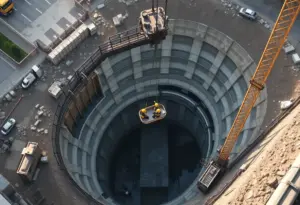 Emergency response team rescuing workers from LA tunnel collapse