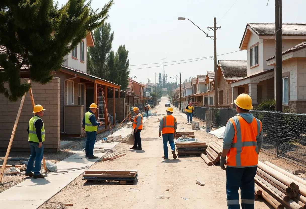 Rebuilding efforts in Los Angeles after wildfires