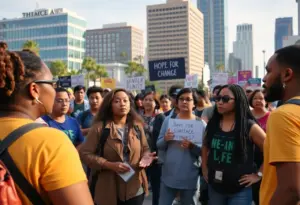 Community engagement in Los Angeles during the mayoral election campaign