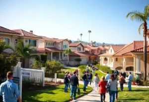 Vibrant Southern California neighborhood with homes and active buyers