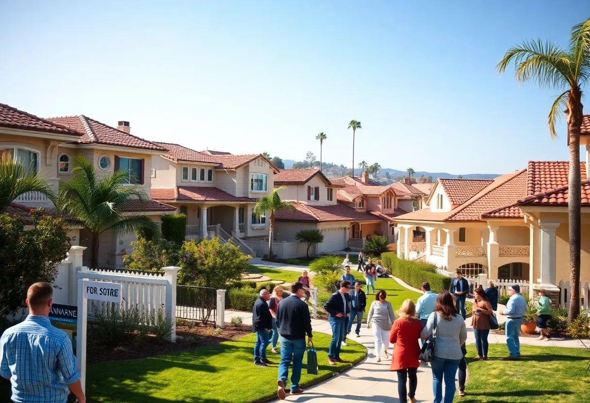 Vibrant Southern California neighborhood with homes and active buyers