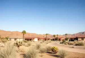 Quiet residential area in Twentynine Palms California
