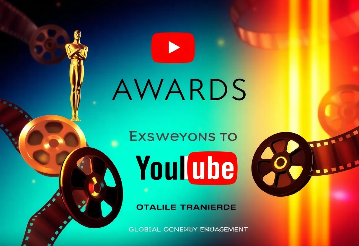 Poster of Academy Awards shifting to YouTube streaming