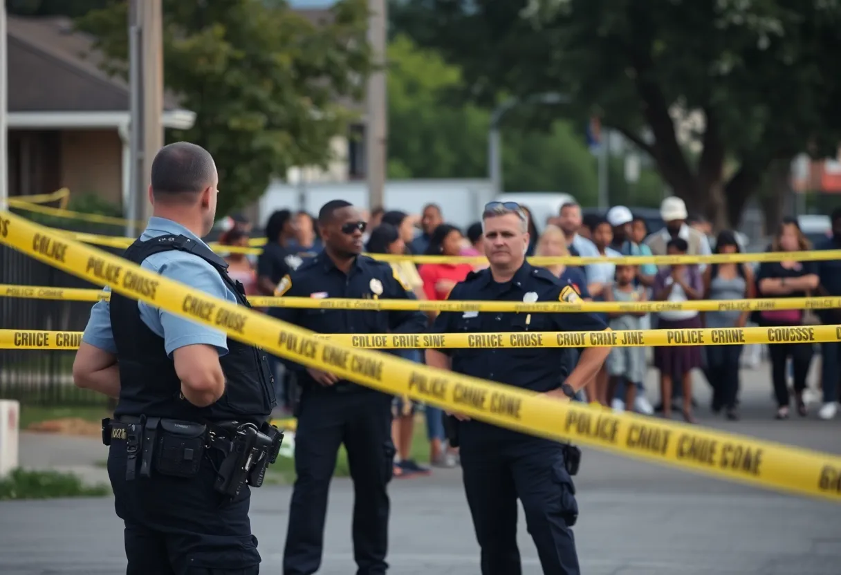 Police officers responding to a shooting incident in Anaheim