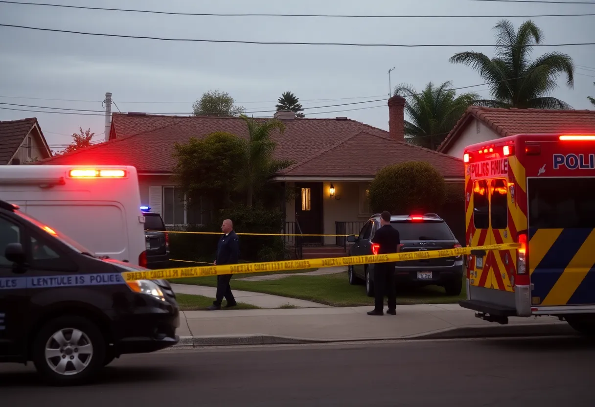 Police investigate a double homicide at a Brentwood home in Los Angeles