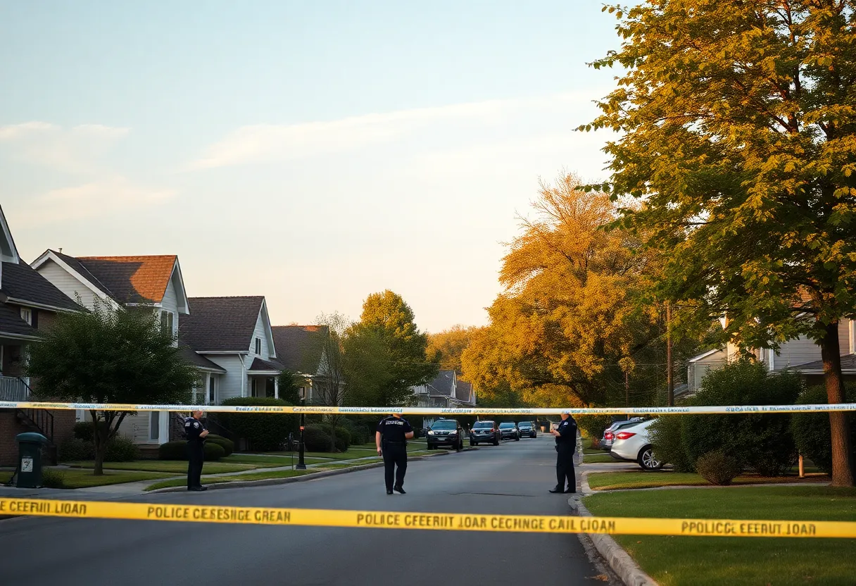 Police presence in a residential area following a shooting incident