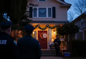 Police investigating a hate crime at a Jewish family's home during Hanukkah.