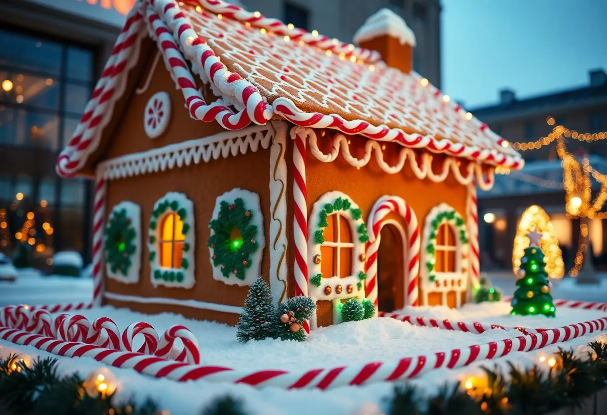 Giant gingerbread house inspired by Home Alone in Los Angeles