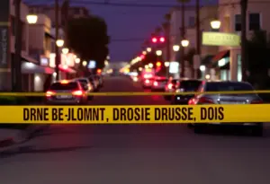 Police investigation scene in Long Beach after shootings