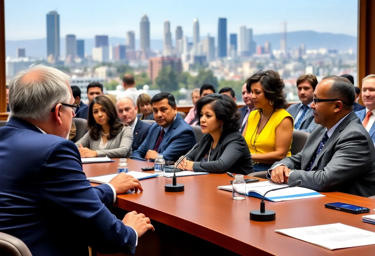 Los Angeles City Council discussing police funding