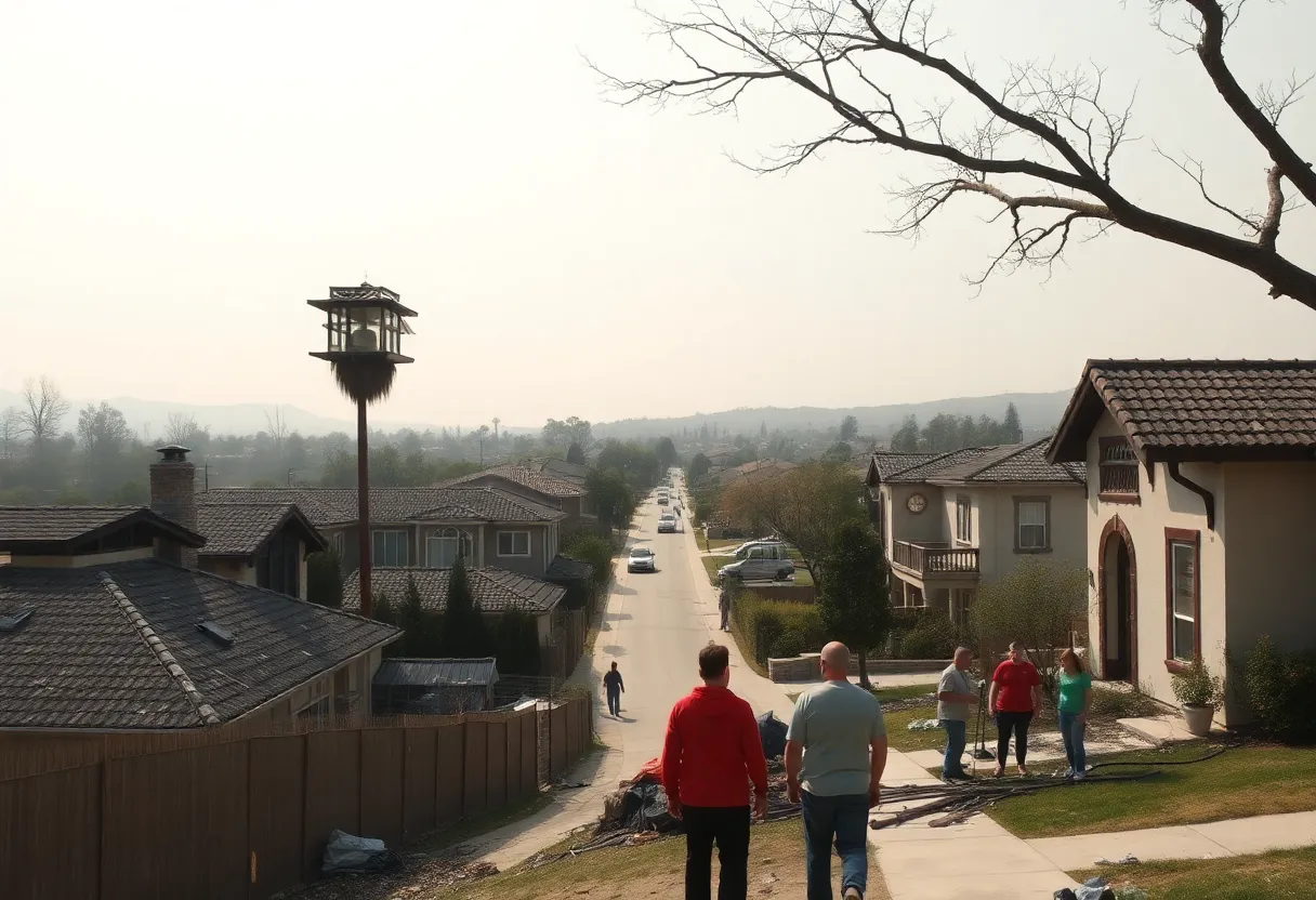 Community recovery efforts in Los Angeles post-wildfire.