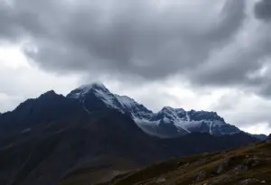 Dramatic view of Mount Baldy hiking trails