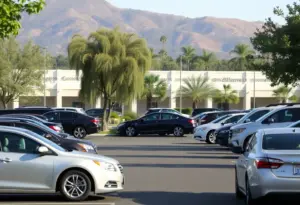 Parking lot in Rolling Hills Estates, California