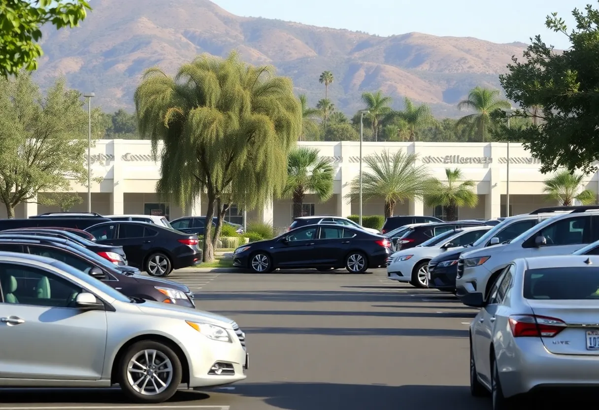 Parking lot in Rolling Hills Estates, California