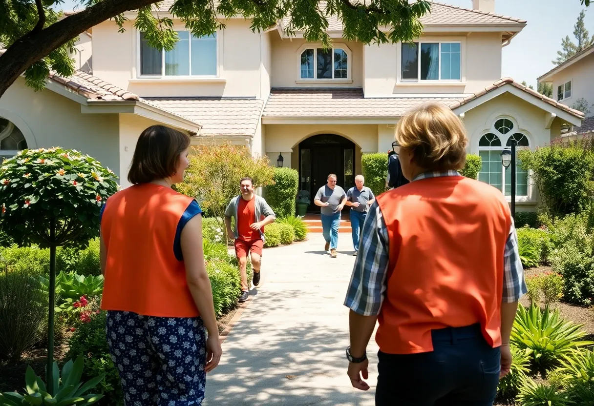 Housekeeper watching fleeing suspects in San Marino