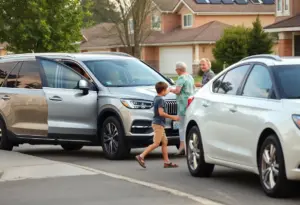 Crash between a luxury SUV and a getaway vehicle in Sherman Oaks.