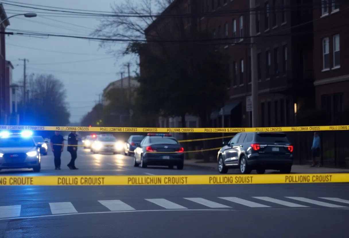 Police investigation scene after shooting in Los Angeles